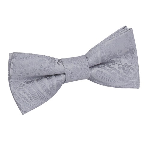 Silver boys bow tie - silver,