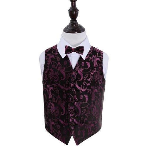 Purple black woven floral - black,