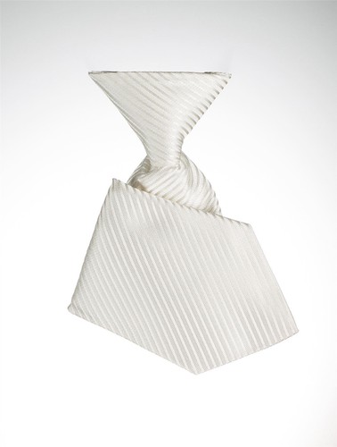 Boys ivory striped tie - ivory,