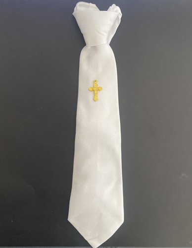 First communion boys white - white, tie