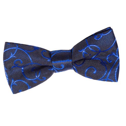 Royal blue black boys - black, bow
