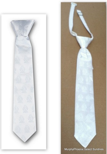 Boys white satin first holy - first,