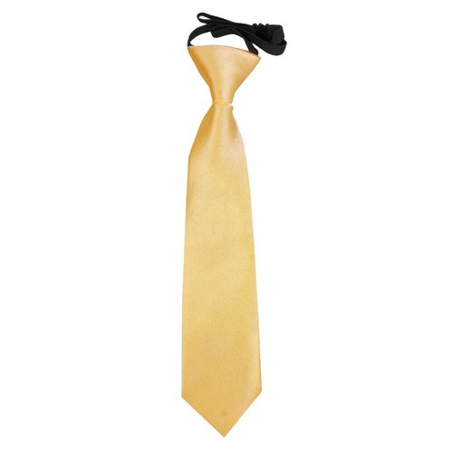 Pale yellow boys elastic tie - elastic,